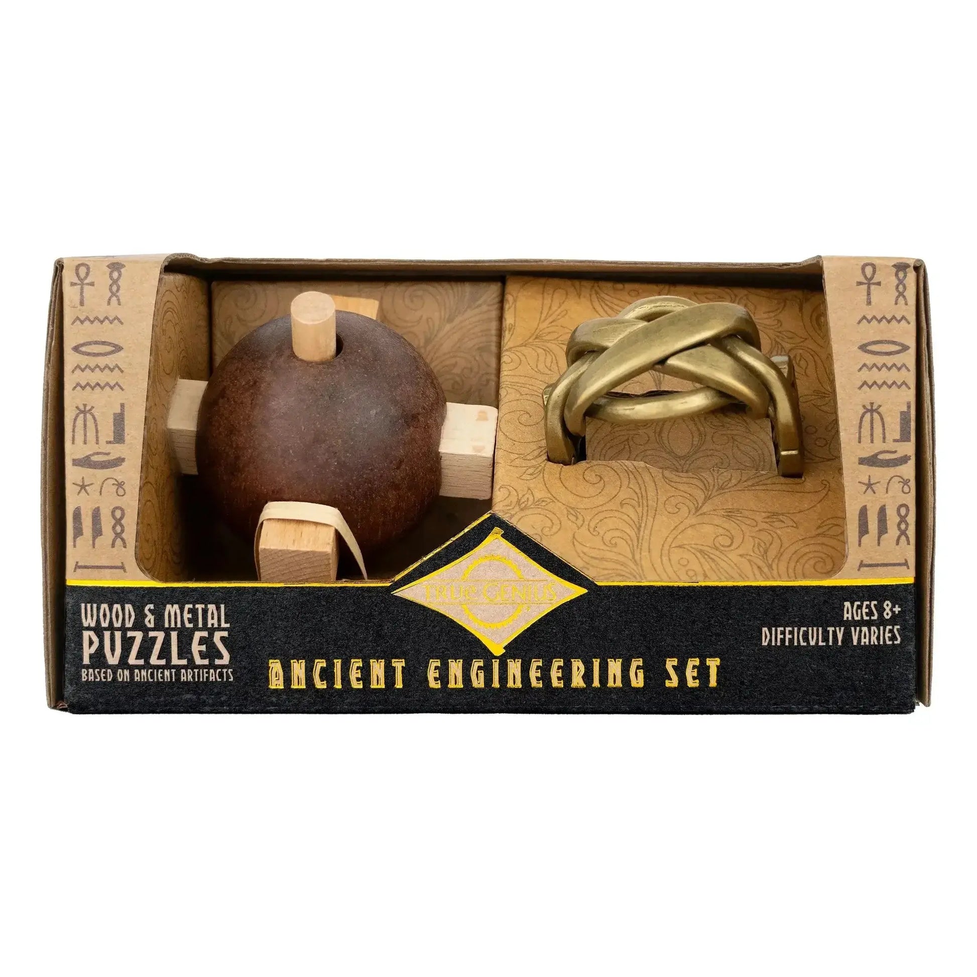 Ancient Egyptian Puzzle Set With Challenging Knot And Plumb Bob - ToylandEU