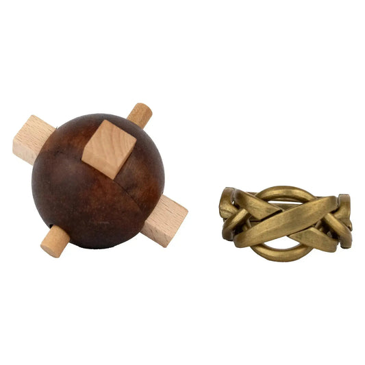 Ancient Egyptian Puzzle Set With Challenging Knot And Plumb Bob - ToylandEU