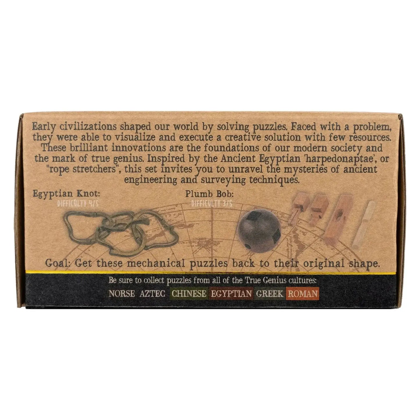 Ancient Egyptian Puzzle Set With Challenging Knot And Plumb Bob - ToylandEU