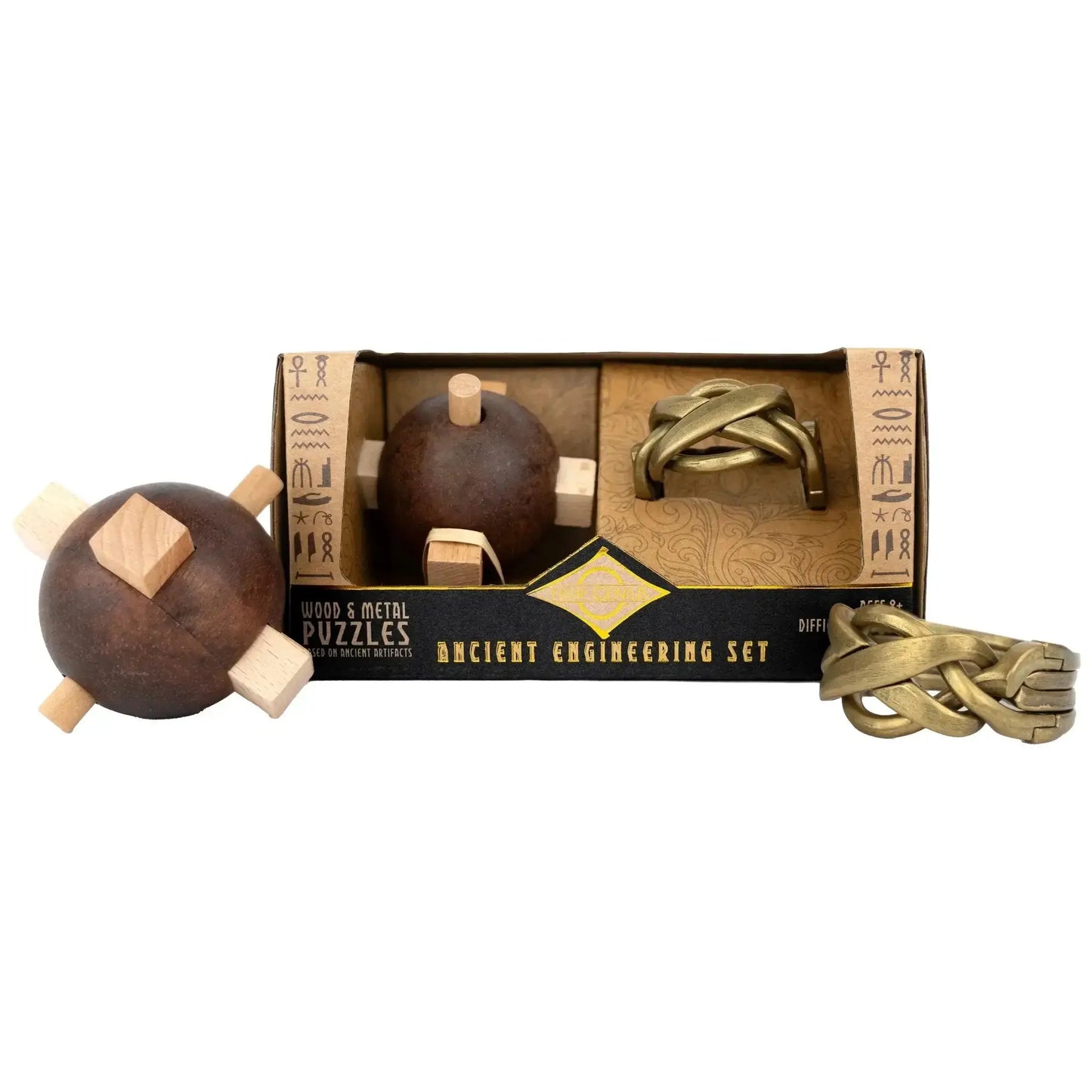 Ancient Egyptian Puzzle Set With Challenging Knot And Plumb Bob - ToylandEU