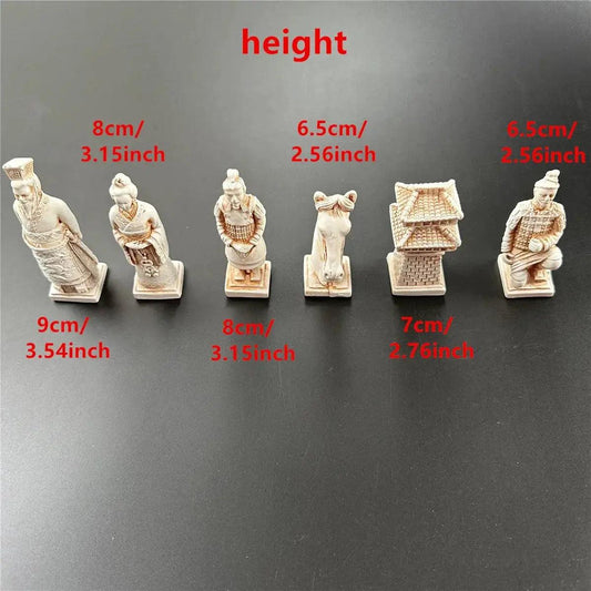  Ancient Terracotta Resin Chess Set With Leather Board -  ToylandEU™