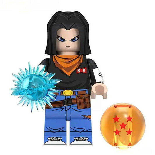 Android 17 Dragon Ball Z Super Lego Minifigures Anime Custom Toys - Minifigure Toys