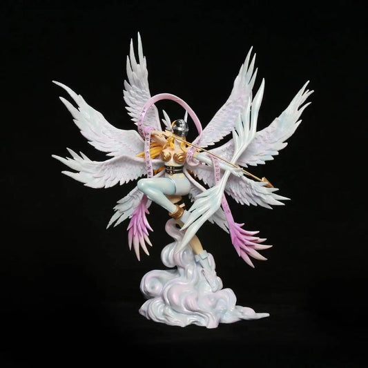  Angewomon Anime Figurine, Digimon Digital Monster Action Figures Bow Shooting Goddess Statue 26 CM 