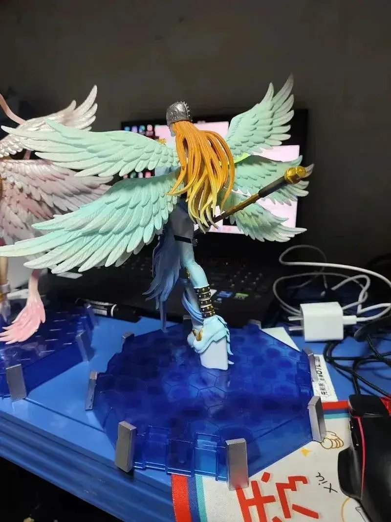 Angewomon and Angemon LED Action Figurines, Standing Position Anime Digimon Adventure Figures PVC Statue 28cm - ToylandEU