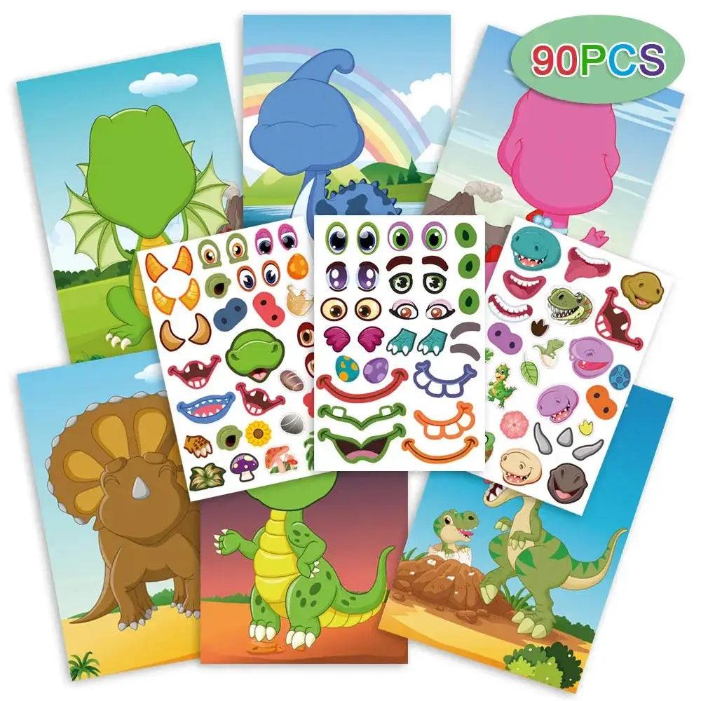  Animal Dinosaur Stickers For Kids Educational DIY Pack -  ToylandEU™