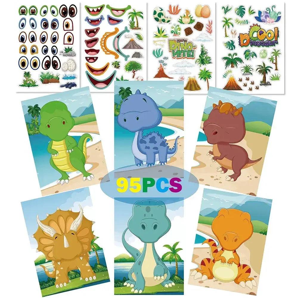  Animal Dinosaur Stickers For Kids Educational DIY Pack -  ToylandEU™