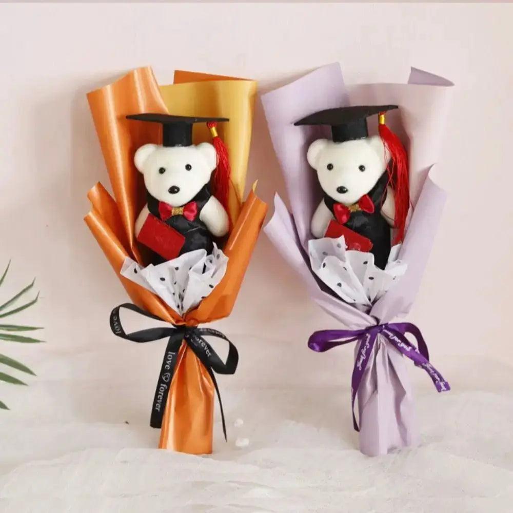 Animal Little Bear Bouquet Cartoon Stuffed Graduation Bear Kawaii 30cm Simulated Bear Bouquet Girl Birthday Gift -  ToylandEU™
