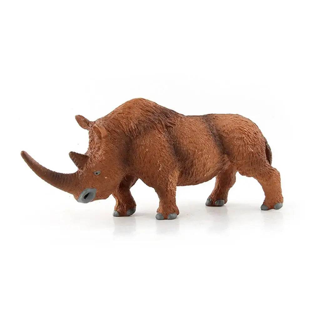 Animal Model Simulation Animal Toy Woolly Rhinoceros PVC Figure - ToylandEU