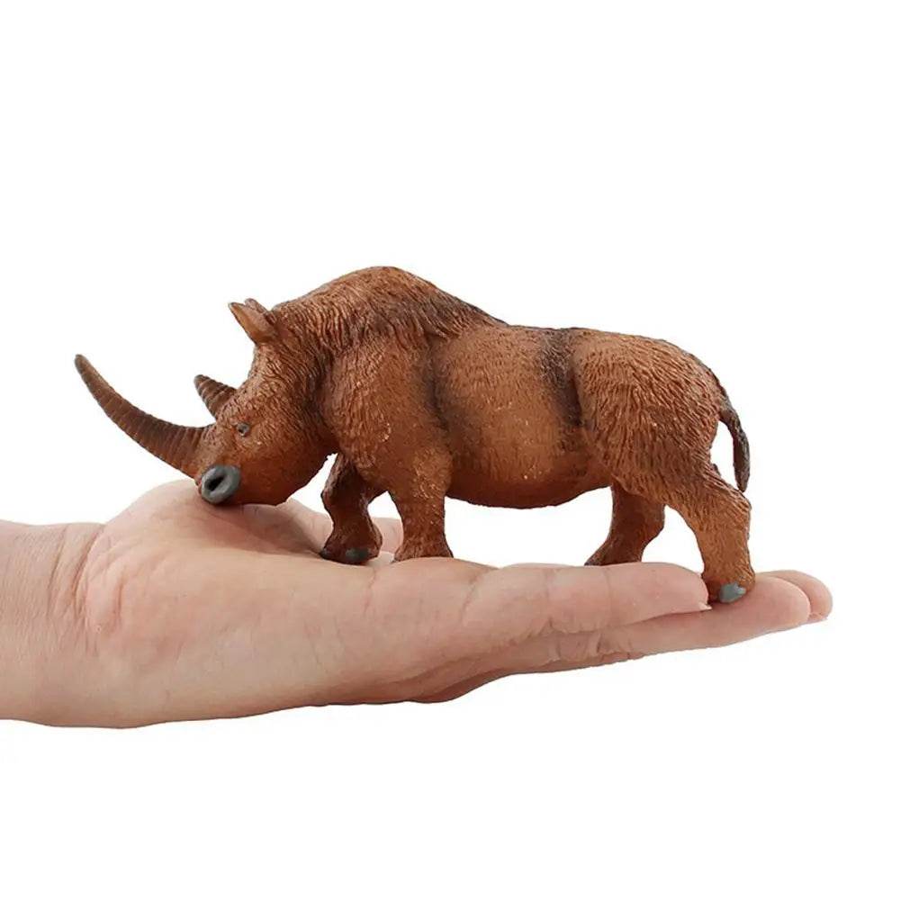 Animal Model Simulation Animal Toy Woolly Rhinoceros PVC Figure - ToylandEU