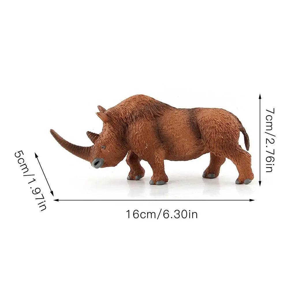 Animal Model Simulation Animal Toy Woolly Rhinoceros PVC Figure - ToylandEU