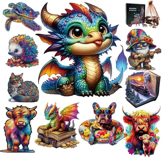  Animal Wooden Jigsaw Puzzles for Adults and Kids Deluxe -  ToylandEU™