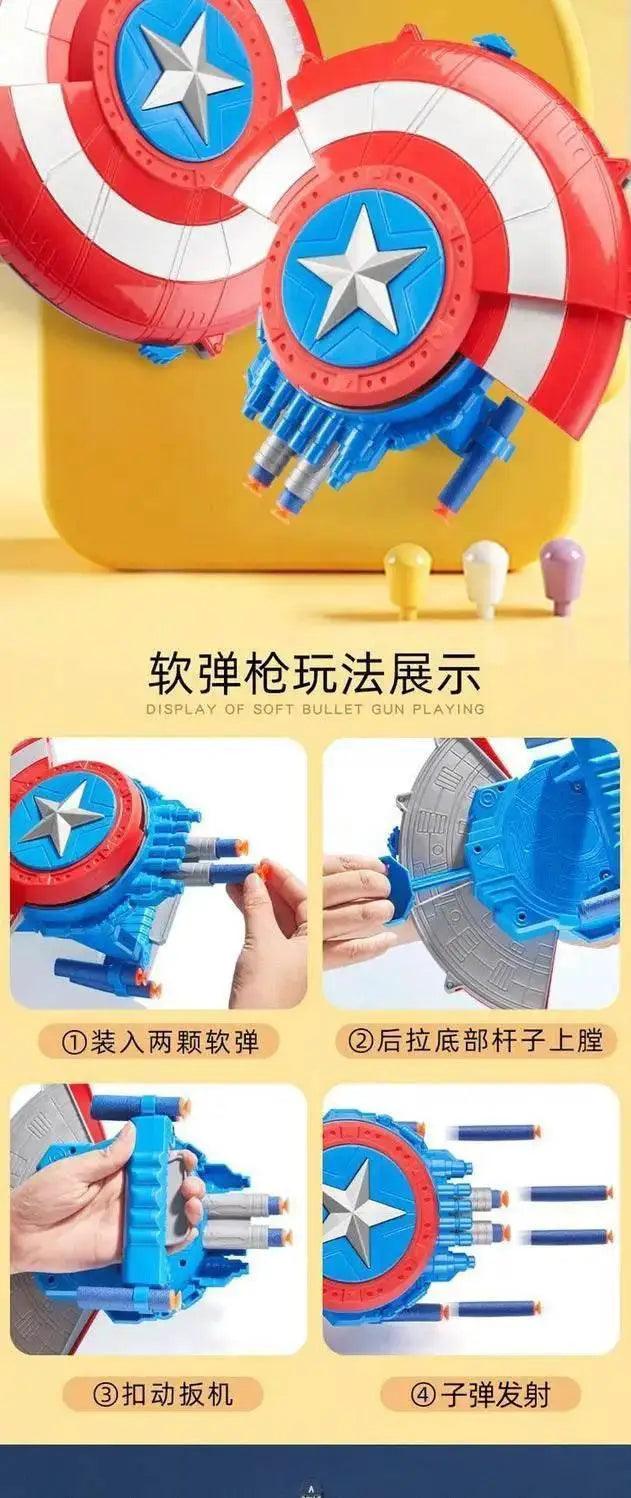  Animation Peripheral Marvel Captain America Shield Soft Bullet Launcher Toy -  ToylandEU™