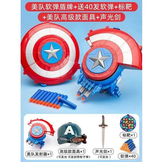 Animation Peripheral Marvel Captain America Shield Soft Bullet Launcher Toy - ToylandEU