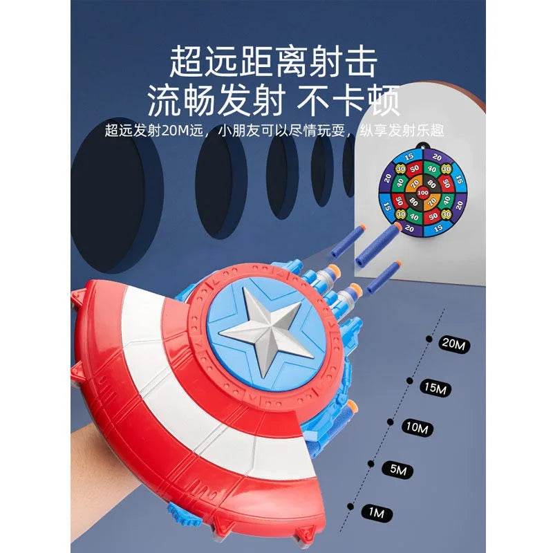 Animation Peripheral Marvel Captain America Shield Soft Bullet Launcher Toy - ToylandEU
