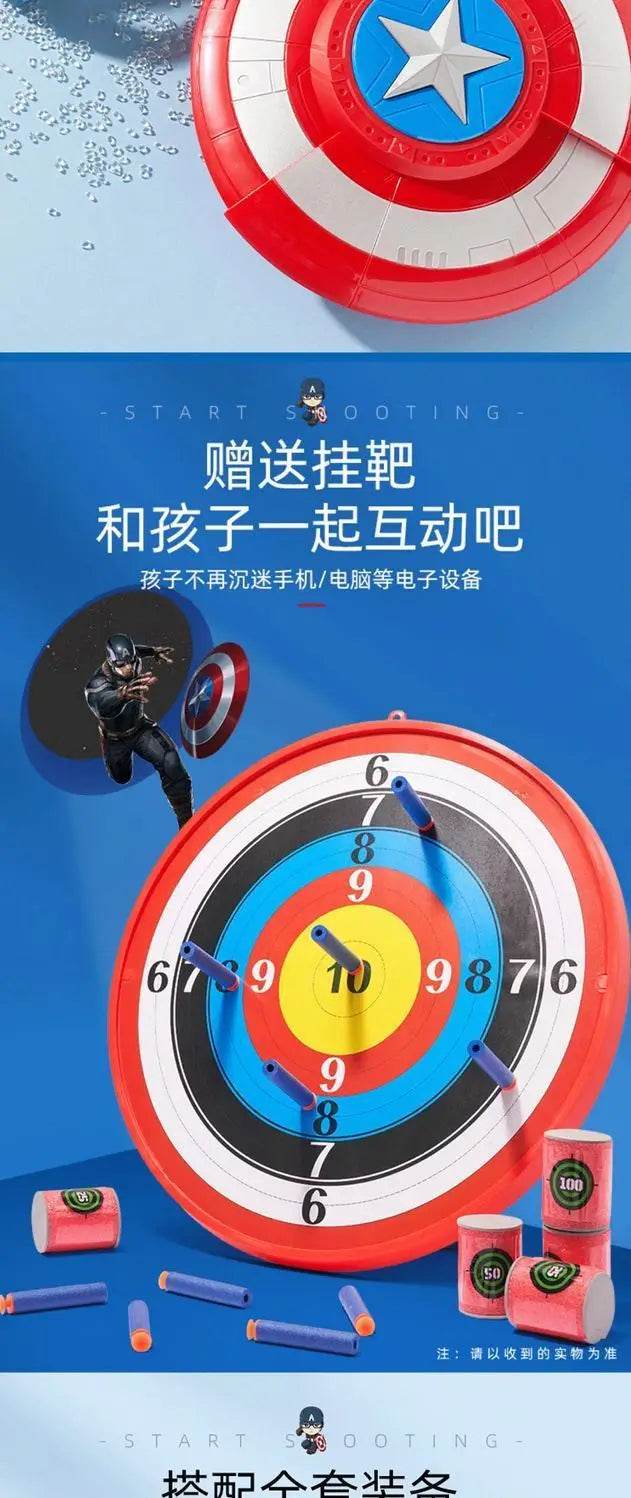 Animation Peripheral Marvel Captain America Shield Soft Bullet Launcher Toy - ToylandEU