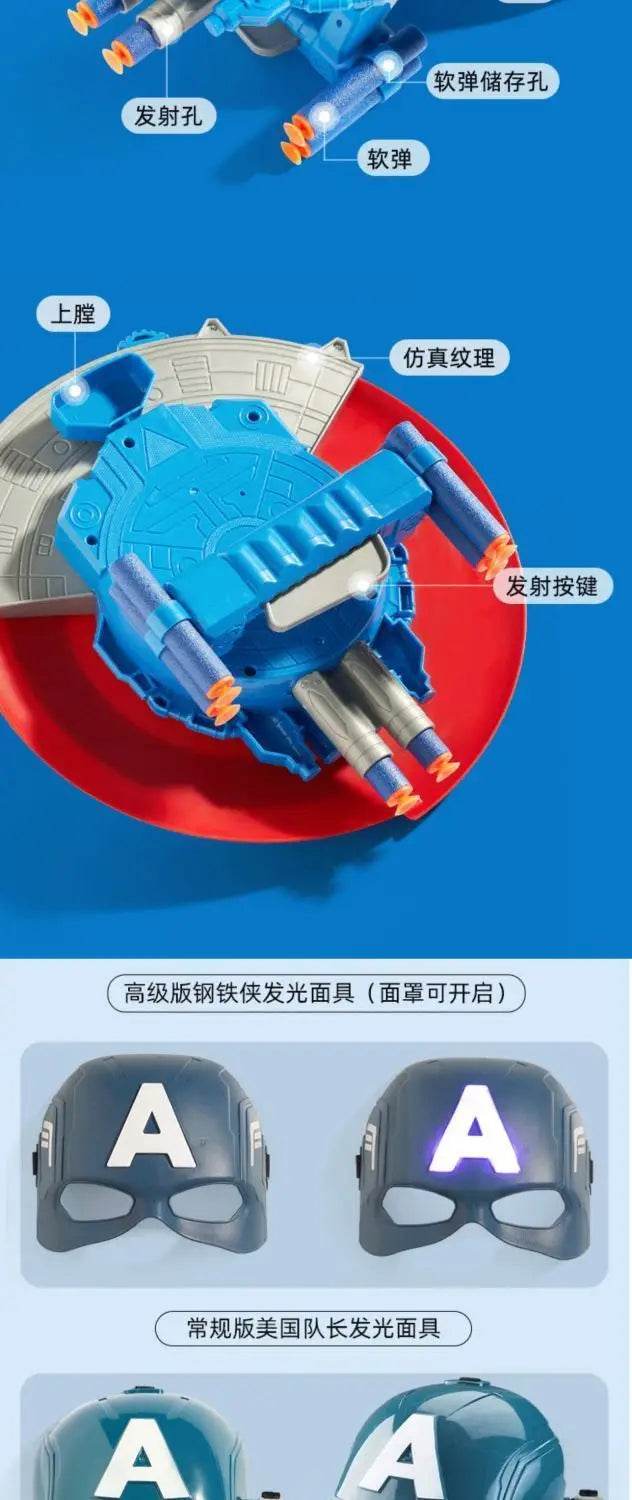 Animation Peripheral Marvel Captain America Shield Soft Bullet Launcher Toy - ToylandEU