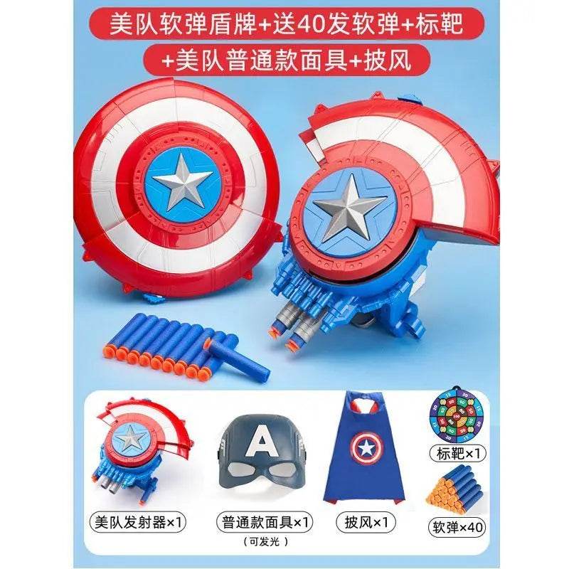 Animation Peripheral Marvel Captain America Shield Soft Bullet Launcher Toy - ToylandEU