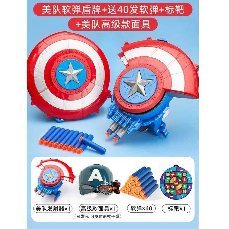 Animation Peripheral Marvel Captain America Shield Soft Bullet Launcher Toy - ToylandEU