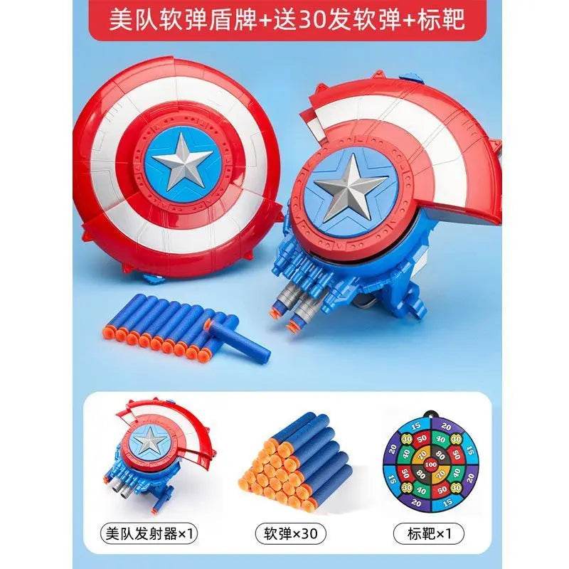 Animation Peripheral Marvel Captain America Shield Soft Bullet Launcher Toy - ToylandEU