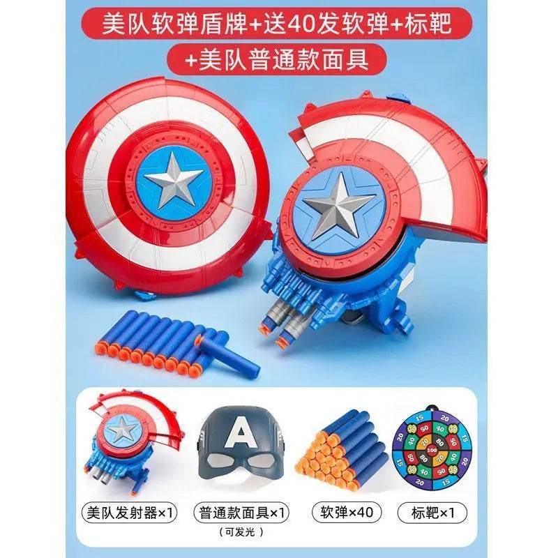 Animation Peripheral Marvel Captain America Shield Soft Bullet Launcher Toy - ToylandEU