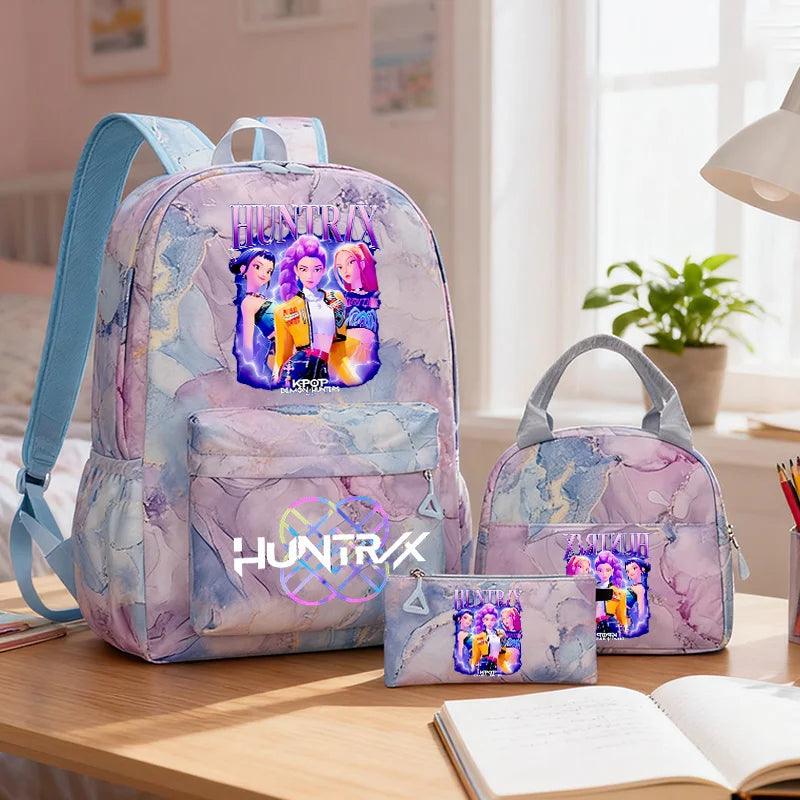 Anime 3pc Lunch Bag Set | Purple School Supplies | Toylandeu