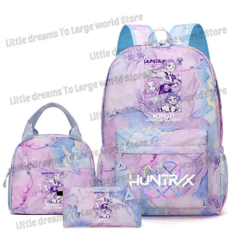 Anime 3pc Lunch Bag Set | Purple School Supplies | Toylandeu