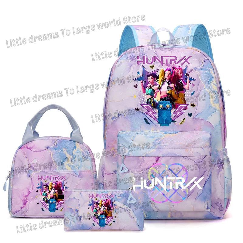 Anime 3pc Lunch Bag Set | Purple School Supplies | Toylandeu