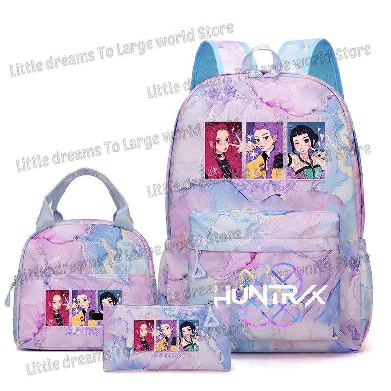 Anime 3pc Lunch Bag Set | Purple School Supplies | Toylandeu