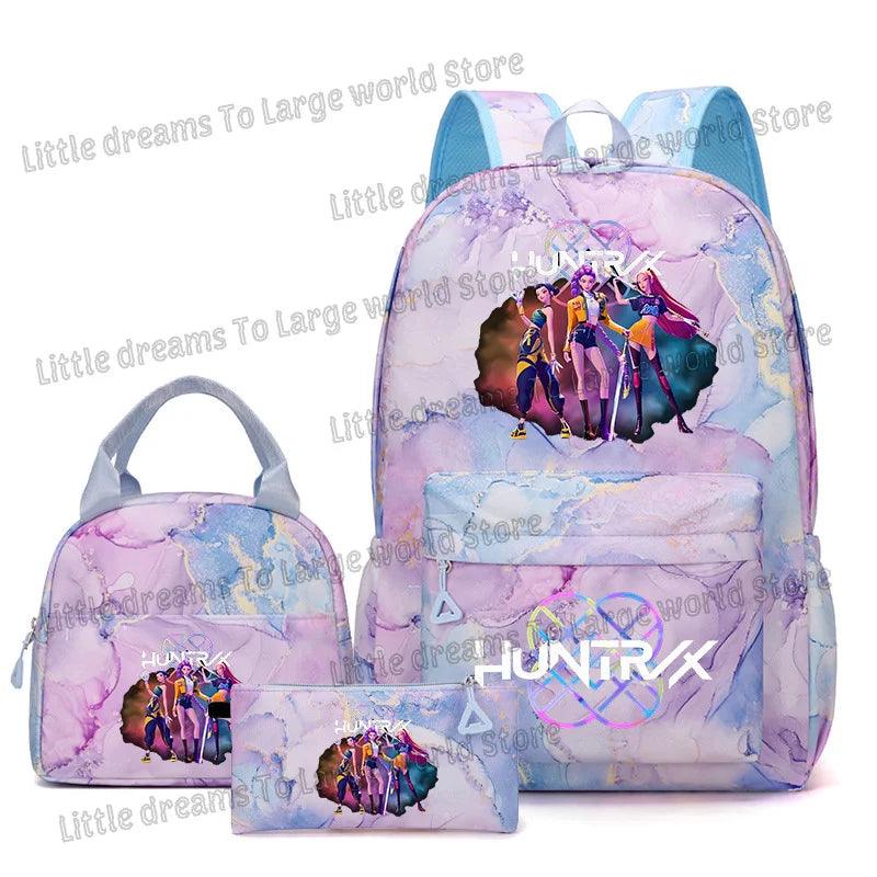 Anime 3pc Lunch Bag Set | Purple School Supplies | Toylandeu