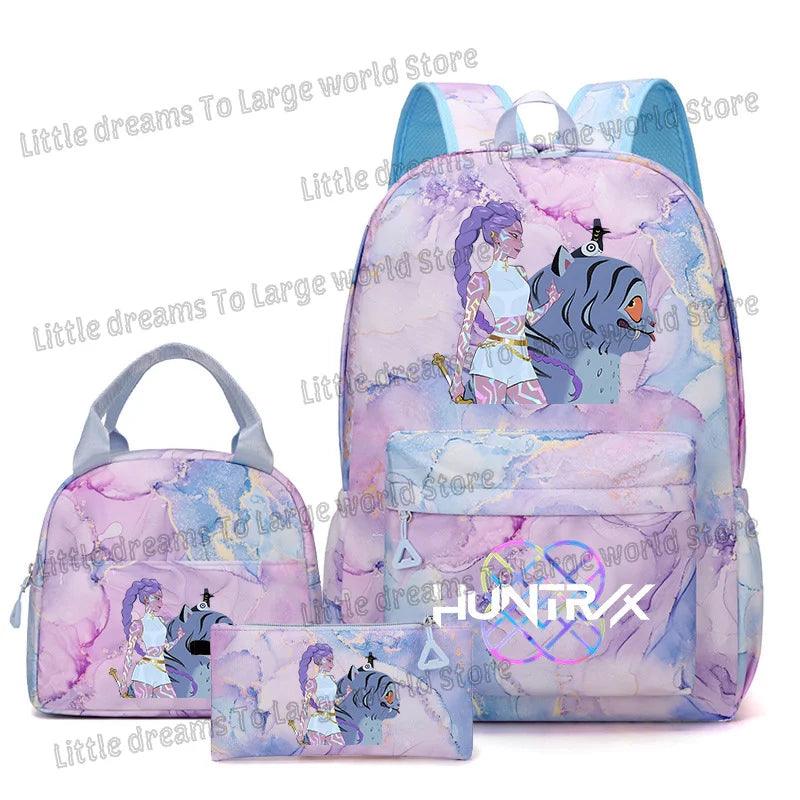 Anime 3pc Lunch Bag Set | Purple School Supplies | Toylandeu