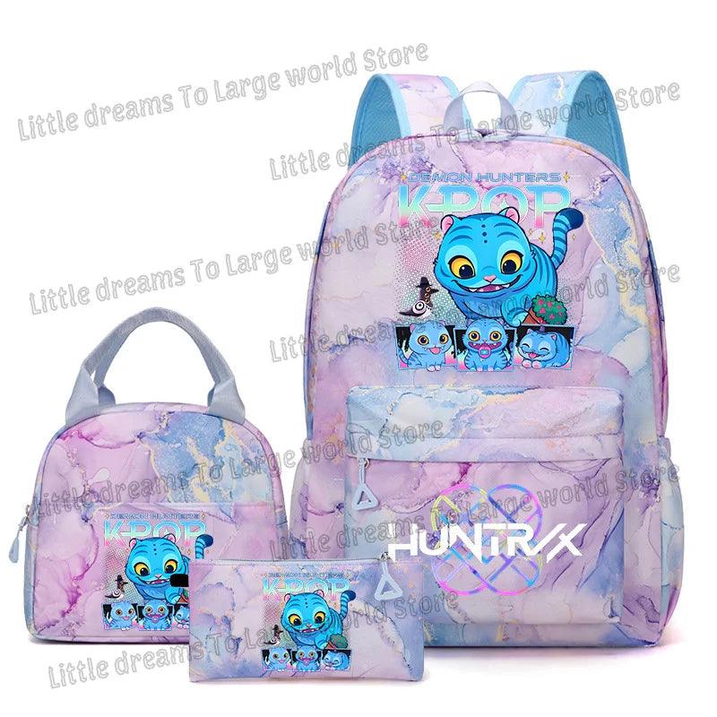 Anime 3pc Lunch Bag Set | Purple School Supplies | Toylandeu