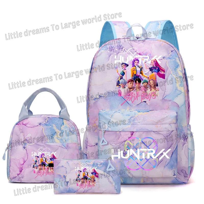 Anime 3pc Lunch Bag Set | Purple School Supplies | Toylandeu