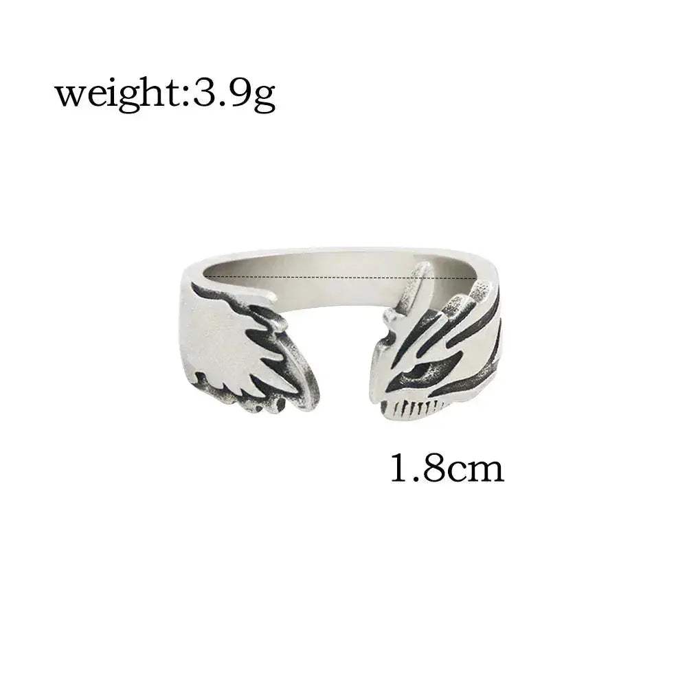 Anime Bleach Cosplay Ring Kurosaki Ichigo Metal Adjustable Unisex Rings Jewelry Accessories - ToylandEU