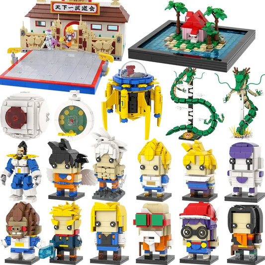 Anime BrickHeadz Dragon Diorama Building Blocks Kit Educational - ToylandEU