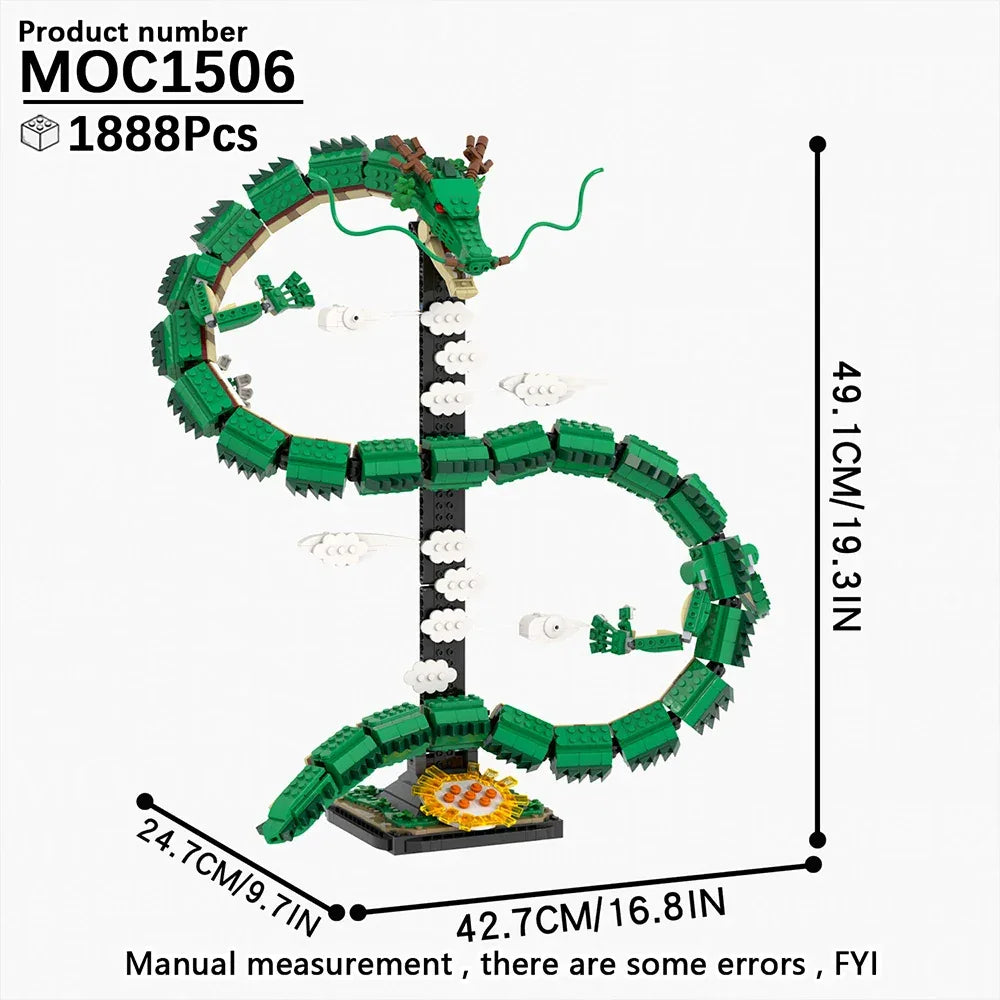 Anime BrickHeadz Dragon Diorama Building Blocks Kit Educational - ToylandEU