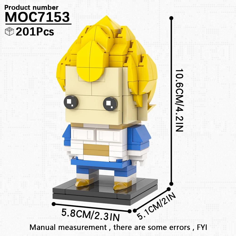 Anime BrickHeadz Dragon Diorama Building Blocks Kit Educational - ToylandEU