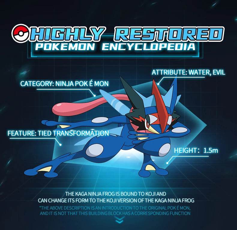 Anime Cartoon Ash's Greninja Building Blocks Toys - ToylandEU