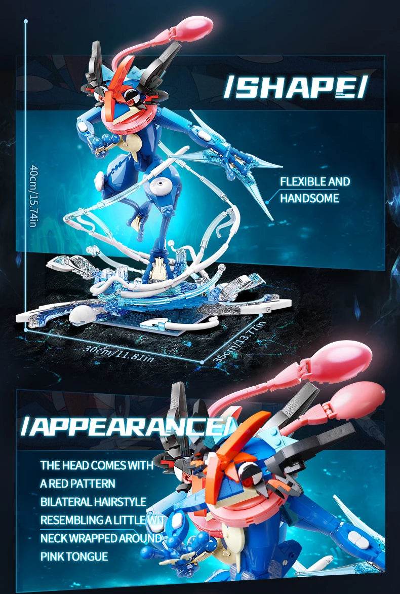 Anime Cartoon Ash's Greninja Building Blocks Toys - ToylandEU