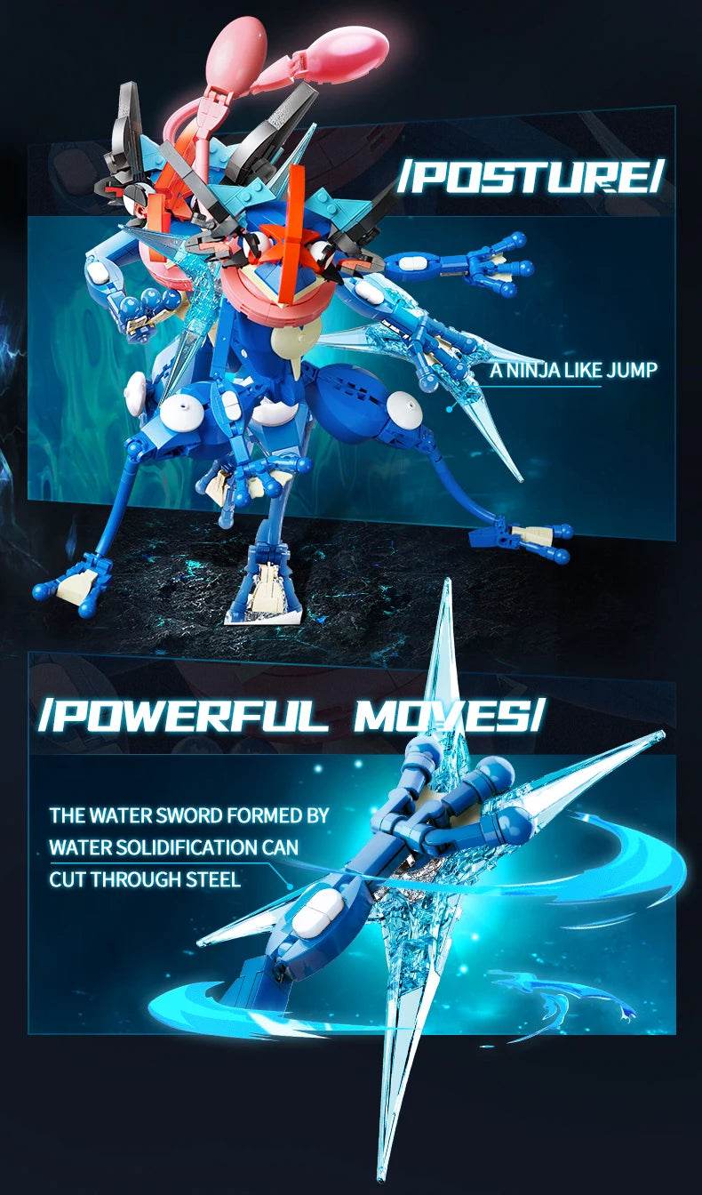 Anime Cartoon Ash's Greninja Building Blocks Toys - ToylandEU