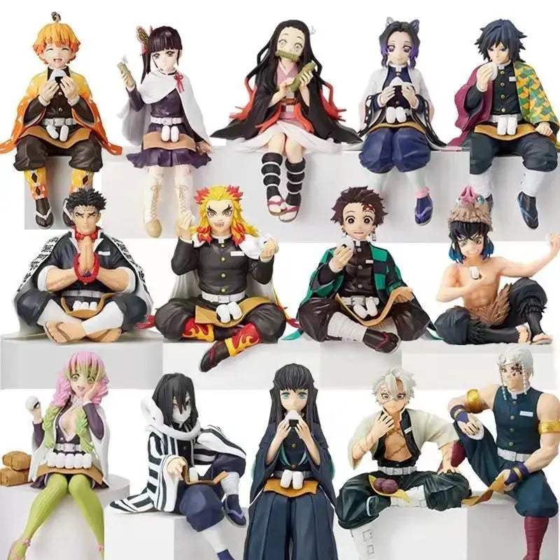 Anime Figurine Desk Decor PC Case Ornament Tanjiro Nezuko Zenitsu - ToylandEU