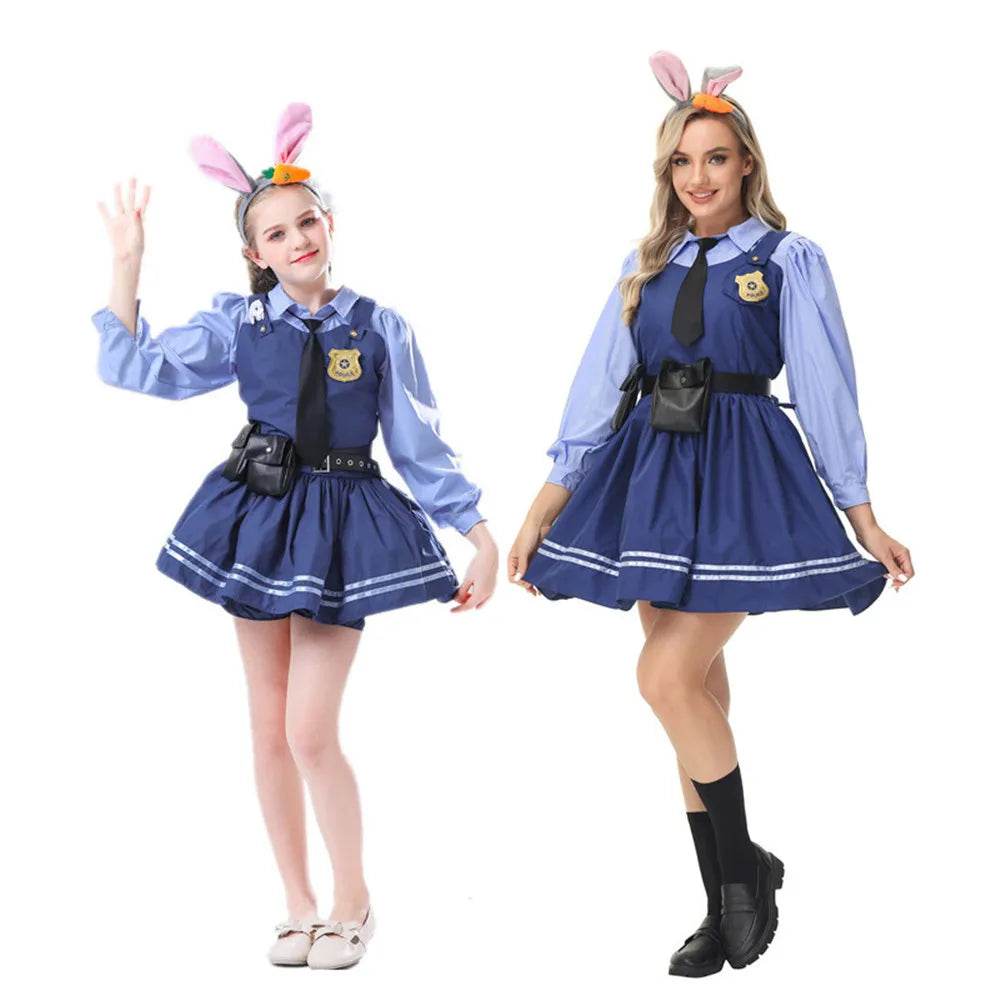 Anime-Inspired Parent-Child Judy Hopps Bunny Costume for Halloween - ToylandEU