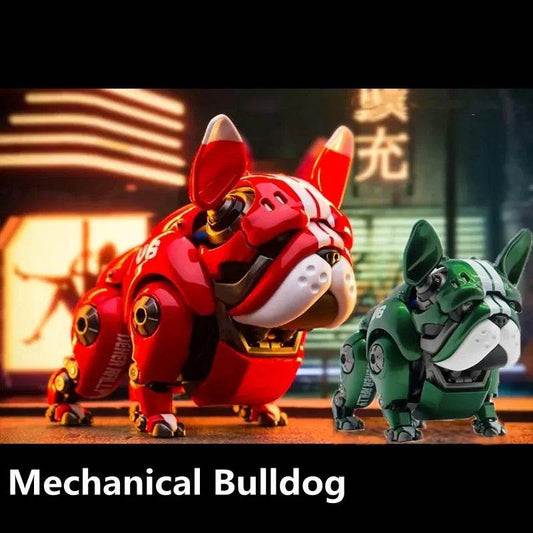 Anime-Inspired Robotic Dog Figure in Vibrant Red and Green - Mechanical and Adaptable - ToylandEU