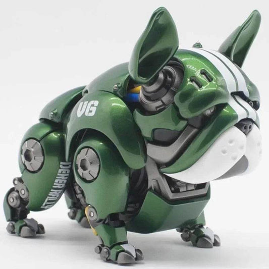 Anime-Inspired Robotic Dog Figure in Vibrant Red and Green - Mechanical and Adaptable - ToylandEU