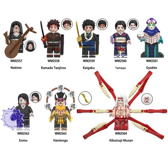 Anime Minifigures | Set of 8 | Toylandeu™
