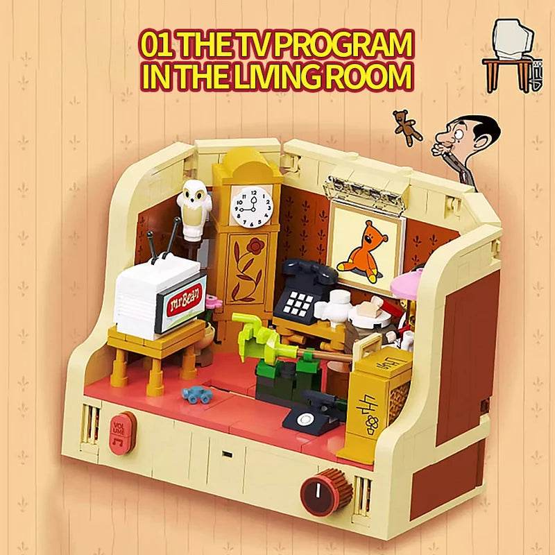 Anime Mr.Bean House Scene Series Building Block Toy Gift - ToylandEU