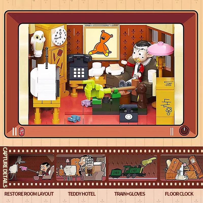 Anime Mr.Bean House Scene Series Building Block Toy Gift - ToylandEU