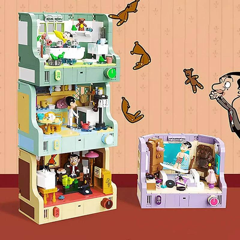 Anime Mr.Bean House Scene Series Building Block Toy Gift - ToylandEU