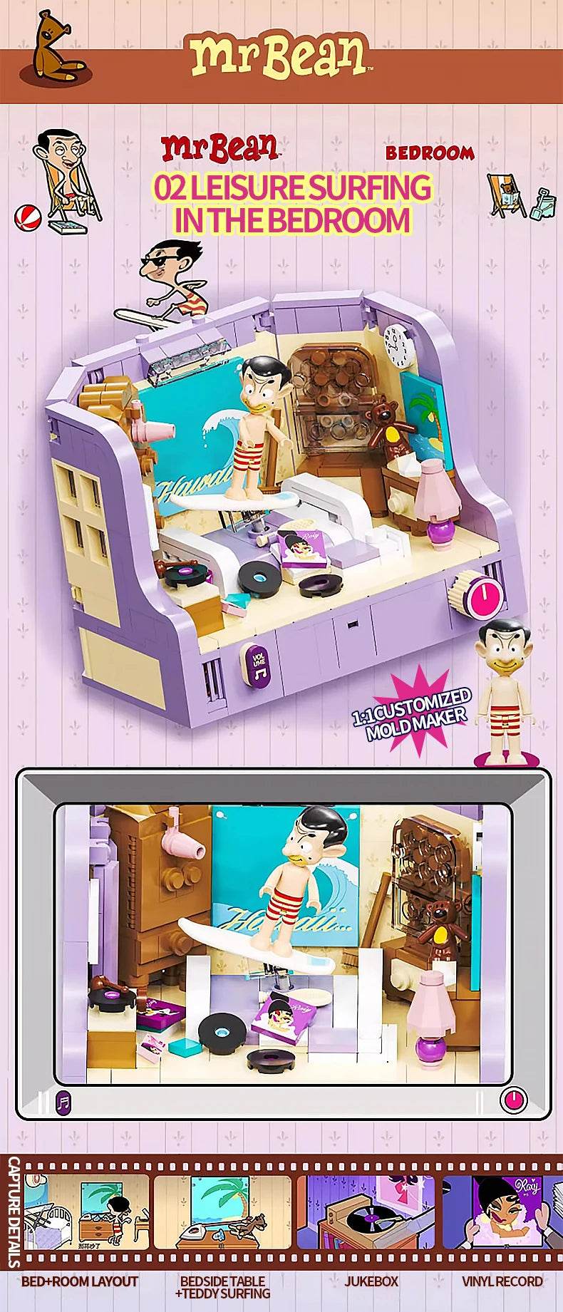 Anime Mr.Bean House Scene Series Building Block Toy Gift - ToylandEU