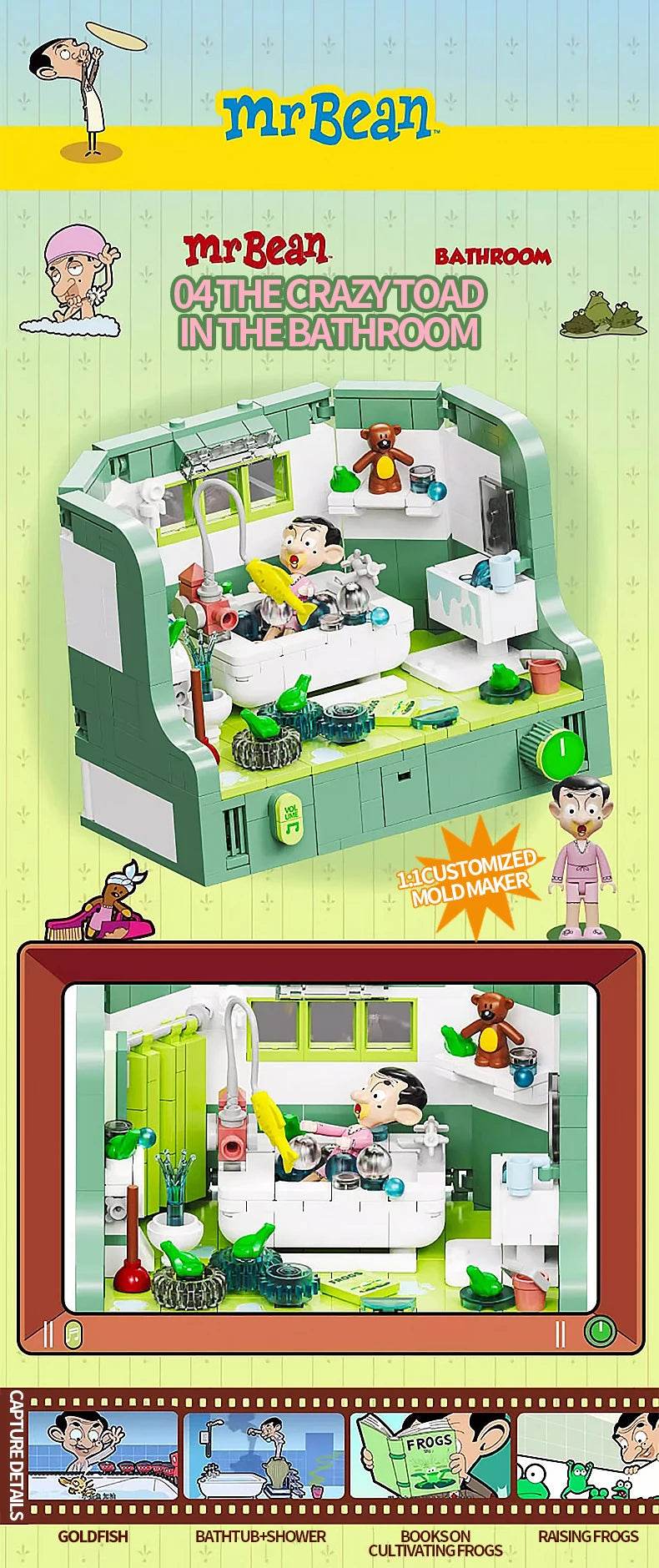 Anime Mr.Bean House Scene Series Building Block Toy Gift - ToylandEU
