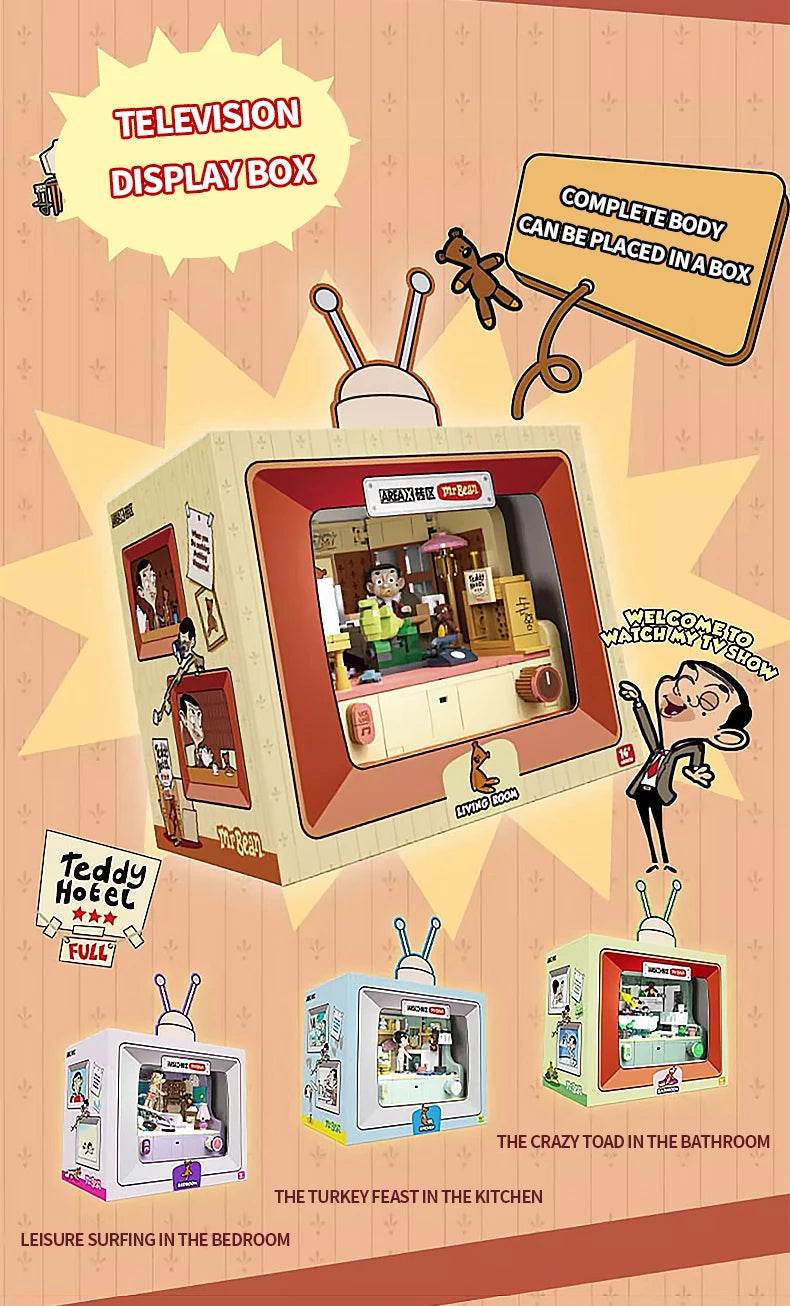 Anime Mr.Bean House Scene Series Building Block Toy Gift - ToylandEU